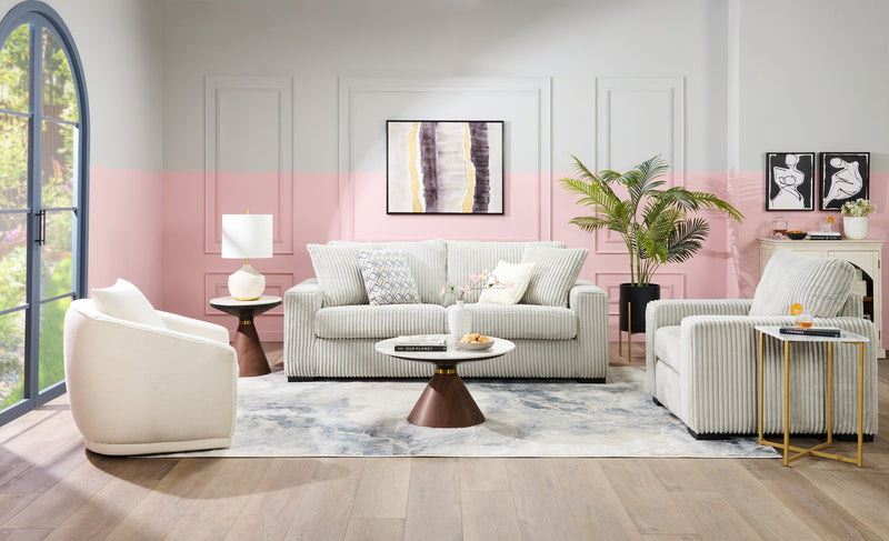 Table de fauteuil Mia de 15,75 po en imitation de marbre - blanche et dorée