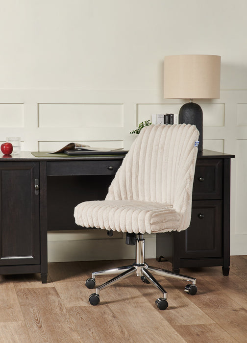 Chaise de bureau réglable Mink de Sealy de 26 po - crème