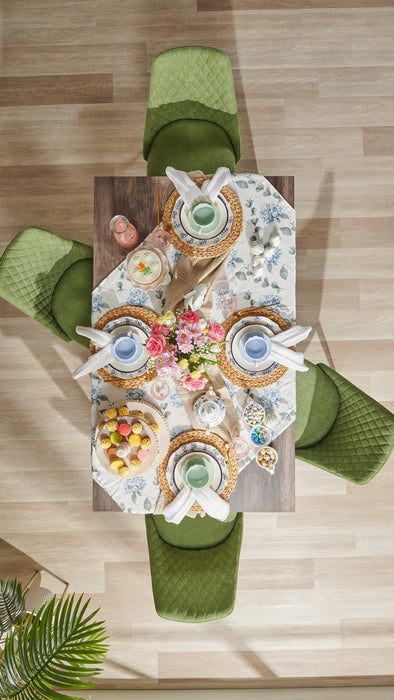 Chaise de salle à manger Miya en tissu de polyester et en métal - vert mousse