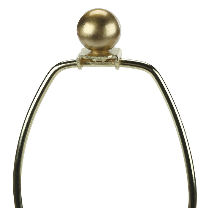 Lampe de table courbée de 24 po en céramique bleue