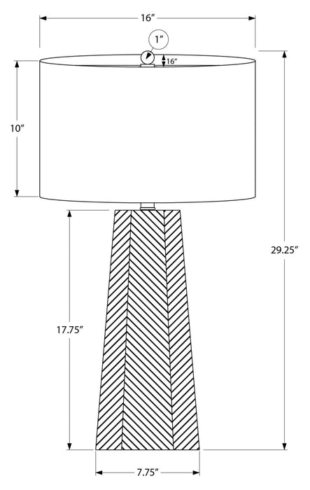 Lampe de table de 29 po en céramique blanche