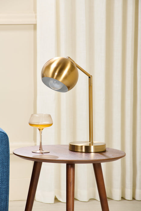 Lampe de travail et de bureau de 19 po en métal doré