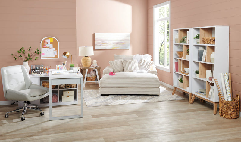 Lampe de table de 25 po en rotin avec abat-jour beige