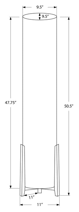 Lampe à pied de 50 po avec base d’apparence bois