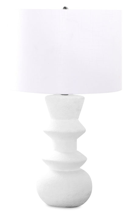 Lampe de table de 26 po en céramique crème