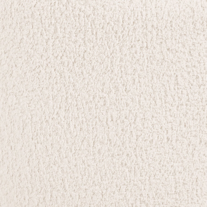 Fauteuil arrondi Moon de 35,8 po en tissu avec coussin décoratif - blanc amande laineux