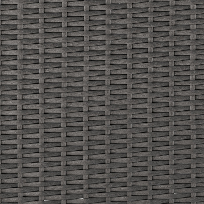 Ensemble Morris 4 pièces pour la terrasse à l’extérieur avec 2 fauteuils en coin et 2 fauteuils - osier en résine tressé à la main - gris