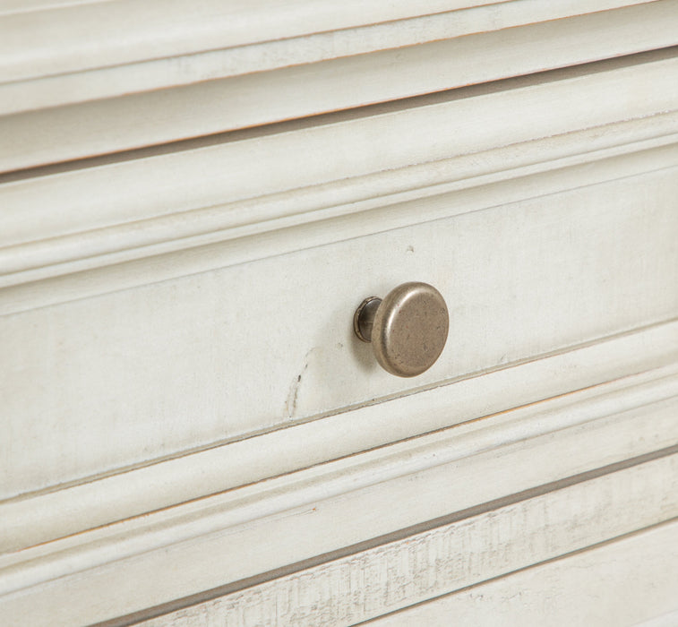 Table de fauteuil traditionnelle Newman de 18 po avec rangement - pin blanc albâtre