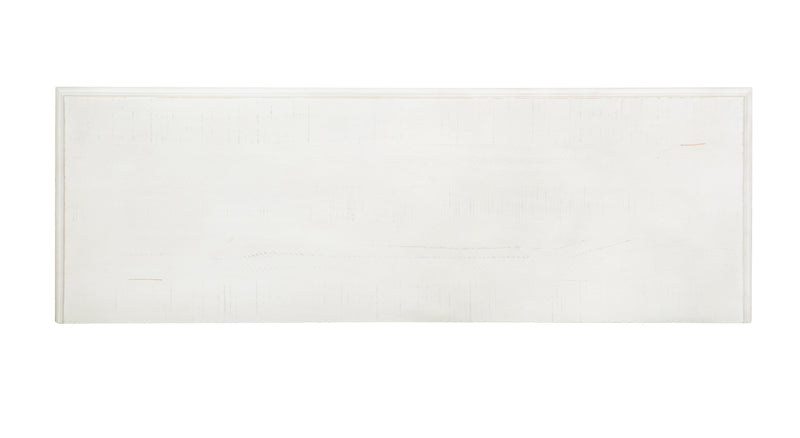 Table de salon traditionnelle Newman de 50 po avec rangement et tablette - pin blanc albâtre