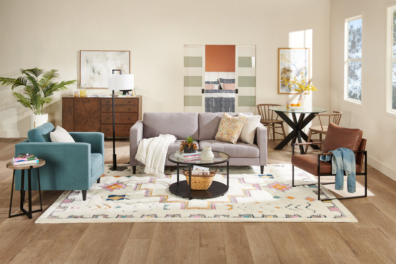 Fauteuil d’appoint Nico de 24,75 po en similicuir avec pattes en métal - brun 