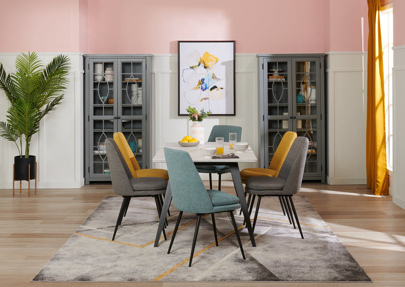 Armoire vitrée Athena de 36 po - grise