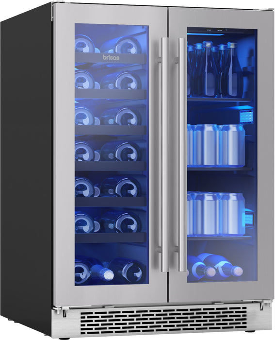 Refroidisseur à boissons et à vin Brisas par Zephyr de 24 po - acier inoxydable - BWB24C32AG