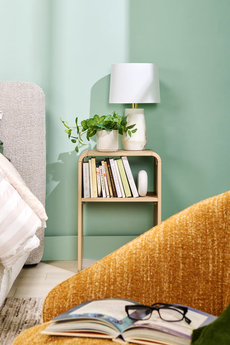 Table de nuit Odin de 18 po (l) x 25,75 po (H) avec tablette de rangement - naturelle