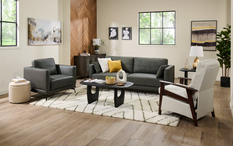 Pouf de rangement rond Ontario de 14,75 po en tissu - blanc