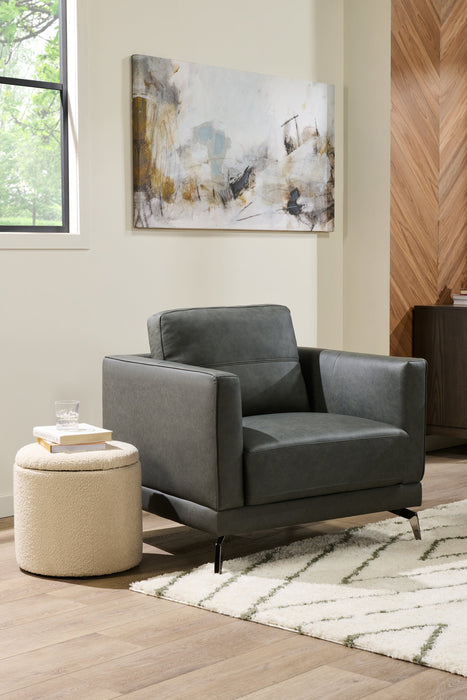 Pouf de rangement rond Ontario de 14,75 po en tissu - blanc