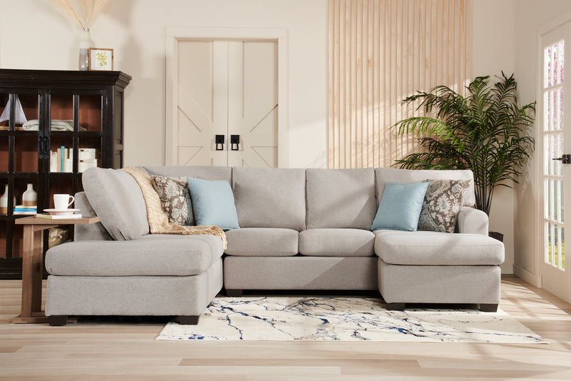 Table de fauteuil Orrie de 11,75 po en forme de C - taupe