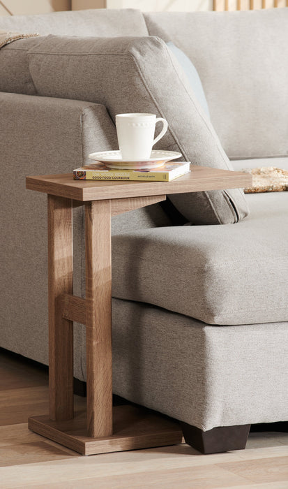 Table de fauteuil Orrie de 11,75 po en forme de C - taupe