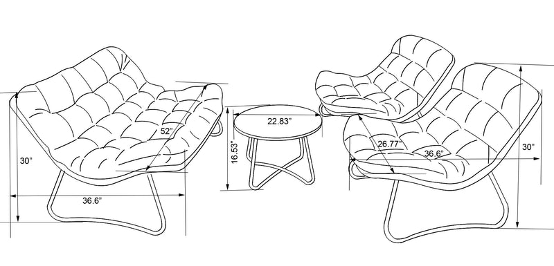 Ensemble de conversation Oslo 4 pièces pour la terrasse à l’extérieur avec causeuse, 2 fauteuils de détente et table à café - osier en résine et métal, résistant aux rayons UV et aux intempéries - gris