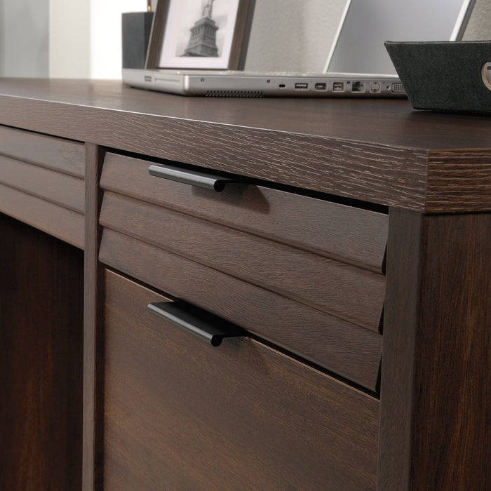 Bureau bahut Palo Alto de 59,13 po de qualité commerciale à 6 tiroirs - acajou