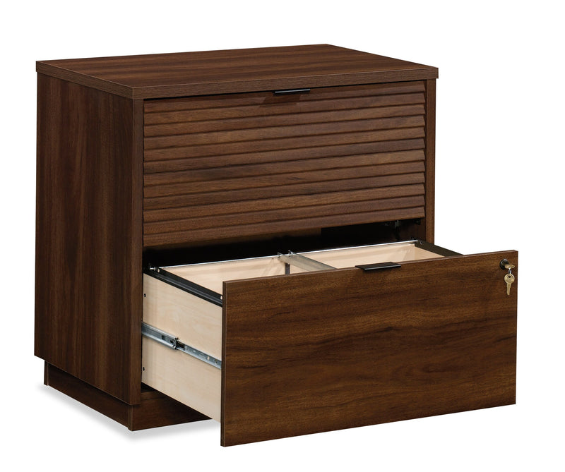 Classeur latéral Palo Alto de 30,95 po de qualité commerciale à 2 tiroirs - acajou