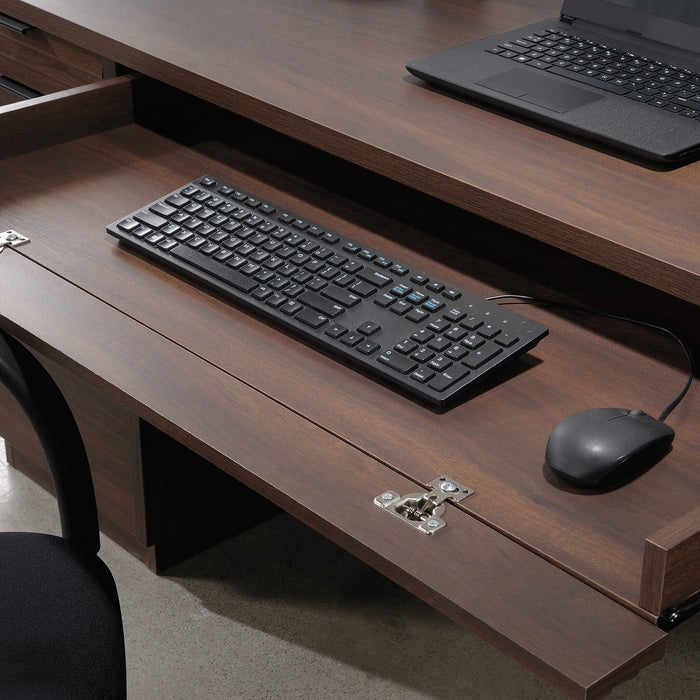 Bureau bahut Palo Alto de 71,18 po de qualité commerciale à 6 tiroirs - acajou