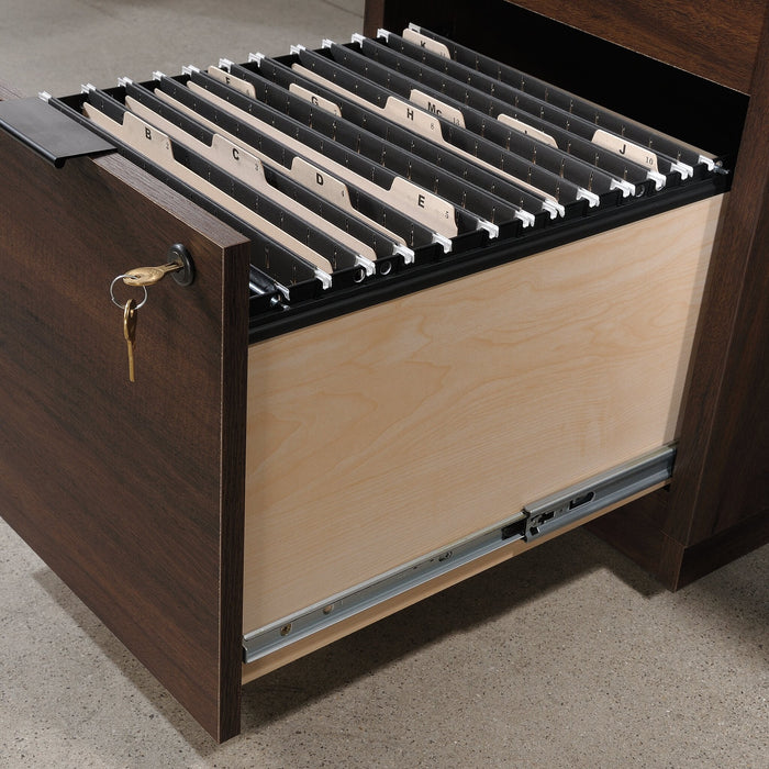 Bureau bahut Palo Alto de 71,18 po de qualité commerciale à 6 tiroirs - acajou