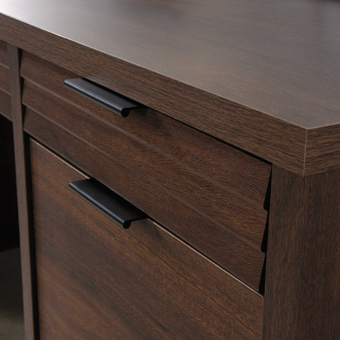 Bureau bahut Palo Alto de 71,18 po de qualité commerciale à 6 tiroirs - acajou