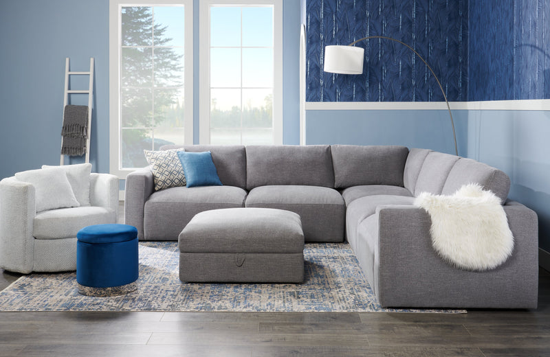 Fauteuil d’appoint pivotant Cuddler Petite de 36 po fabriqué au Canada en tissu de chenille - gris Teddy Star