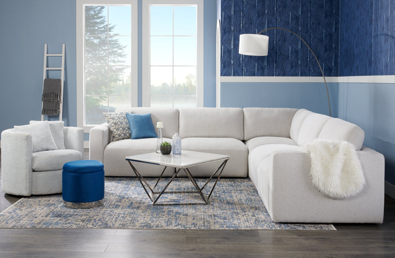 Fauteuil d’appoint pivotant Cuddler Petite de 36 po fabriqué au Canada en tissu de chenille - gris Teddy Star