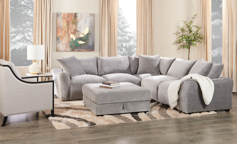 Fauteuil d’appoint Posh de 28,14 po en tissu avec coussins de dossier et de siège amovibles et pattes en bois - beige