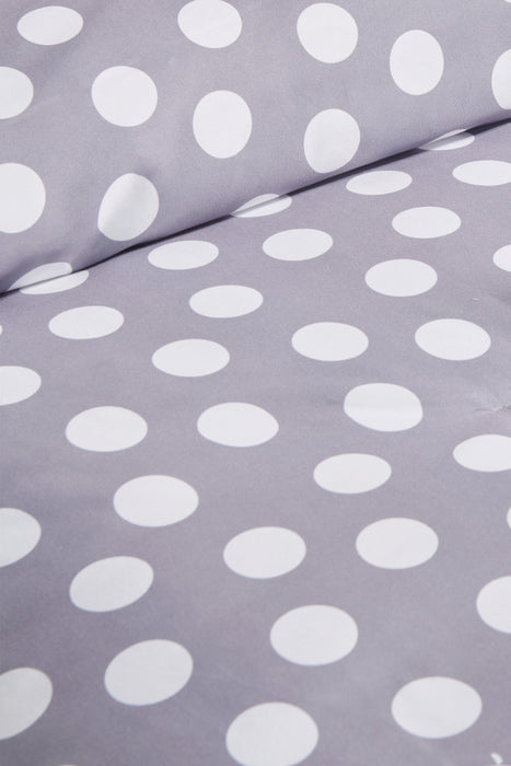 Ensemble d'édredon Portia 4 pièces pour lit double - gris