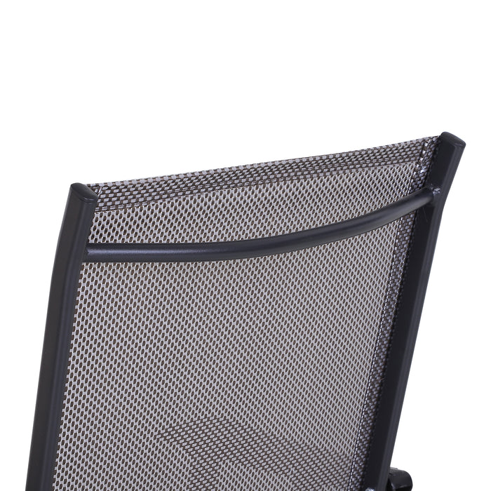 Ensemble De Chaises De Salle A Manger Pliantes 2 Pieces Outsunny Pour Se Detendre Sur Le Patio, Gris