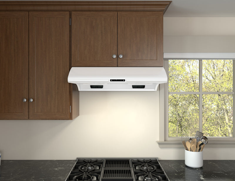 Hotte de cuisinière sous l’armoire Typhoon de Zephyr de 30 po - blanc - AK2100CW
