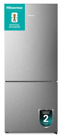 Réfrigérateur Hisense de 14,7 pi³ et de 27,7 po à congélateur inférieur - titane - RB15A2CSE