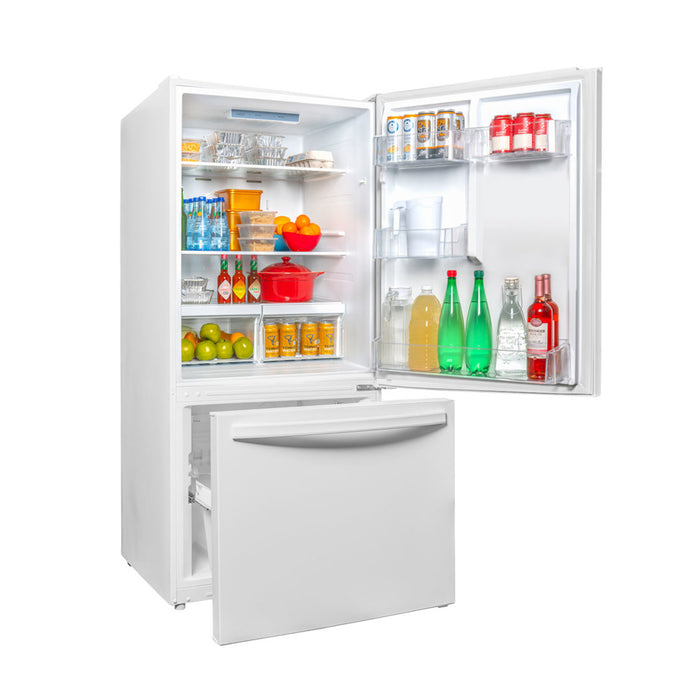 Réfrigérateur d’appartement Danby Designer de 18,7 pi³ et de 29,5 po à congélateur inférieur - blanc - DBM187E1WDB