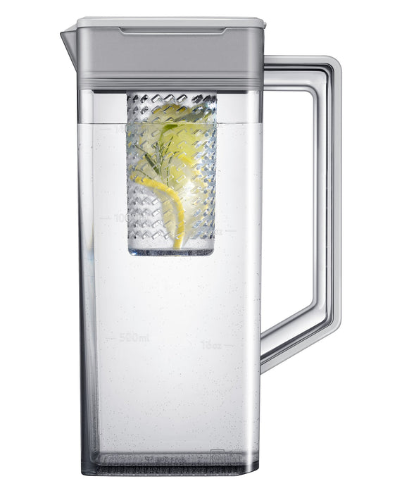 Réfrigérateur BESPOKE Samsung de 22,5 pi³ et de 36 po de profondeur comptoir à 4 portes FlexMC avec portail Family Hub+MC avec IA - verre blanc - RF23DB990012AC