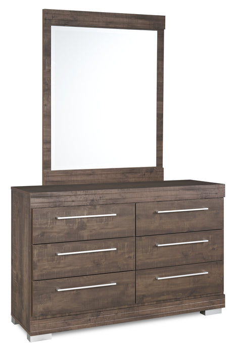 Miroir de commode de chambre à coucher Riley, fabriqué au Canada - gris