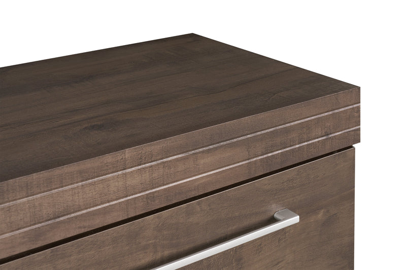 Table de nuit Riley de 21 po (L) x 24 po (H) à 2 tiroirs, fabriquée au Canada - grise