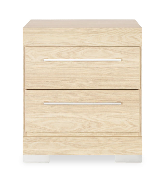 Table de nuit Riley de 21 po (L) x 24 po (H) à 2 tiroirs, fabriquée au Canada - naturelle