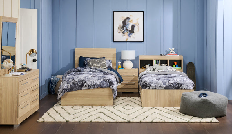 Commode de chambre à coucher Riley de 49 po (L) x 31 po (H) à 6 tiroirs, fabriquée au Canada - naturelle