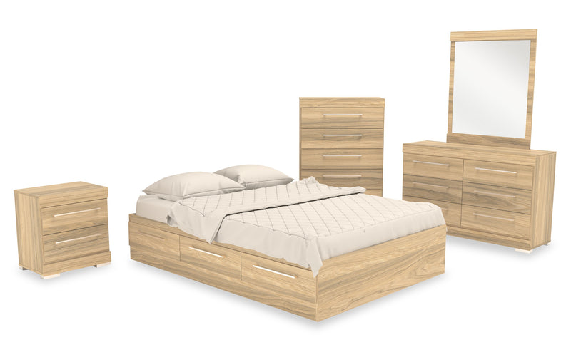 Lit matelot Riley avec 3 tiroirs de rangement pour enfants, fabriqué au Canada, naturel - format lit double