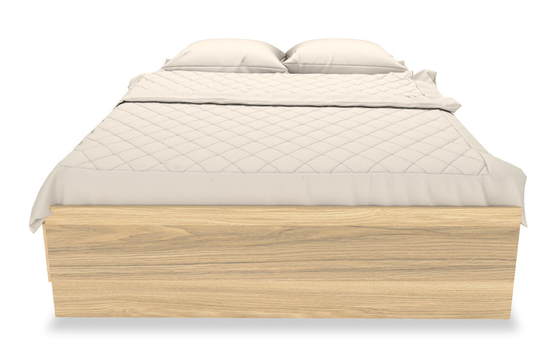 Lit matelot Riley avec 3 tiroirs de rangement pour enfants, fabriqué au Canada, naturel - format lit double