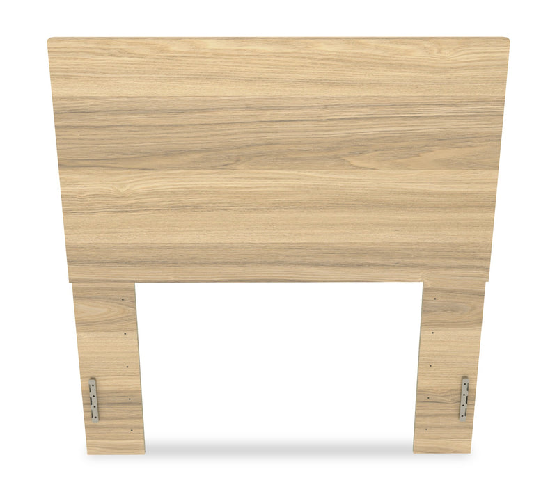 Ensemble de chambre à coucher Riley 5 pièces avec lit à panneaux, commode et miroir, fabriqué au Canada, naturel - format lit simple