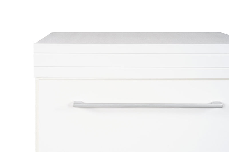 Table de nuit Riley de 21 po (L) x 24 po (H) à 2 tiroirs, fabriquée au Canada - blanche