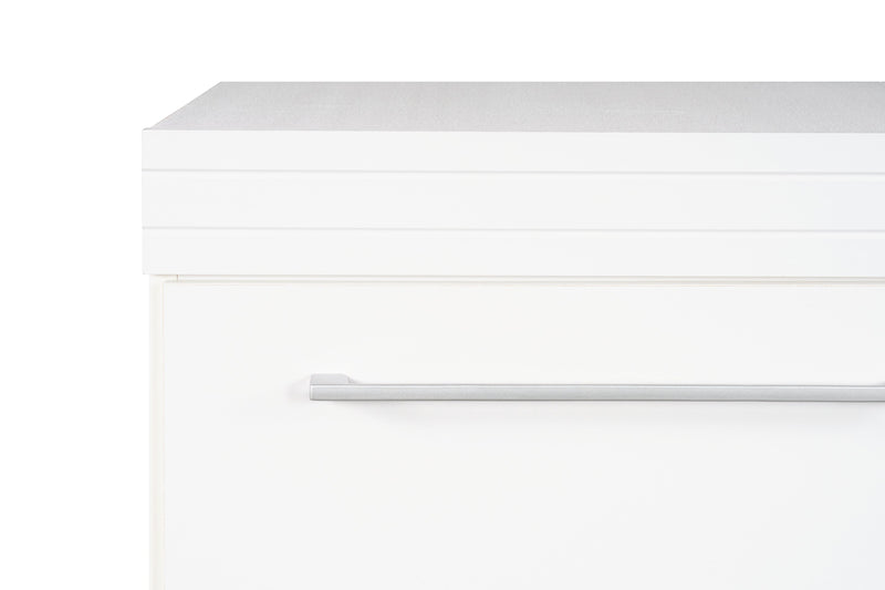 Commode de chambre à coucher Riley de 49 po (L) x 31 po (H) à 6 tiroirs, fabriquée au Canada - blanche