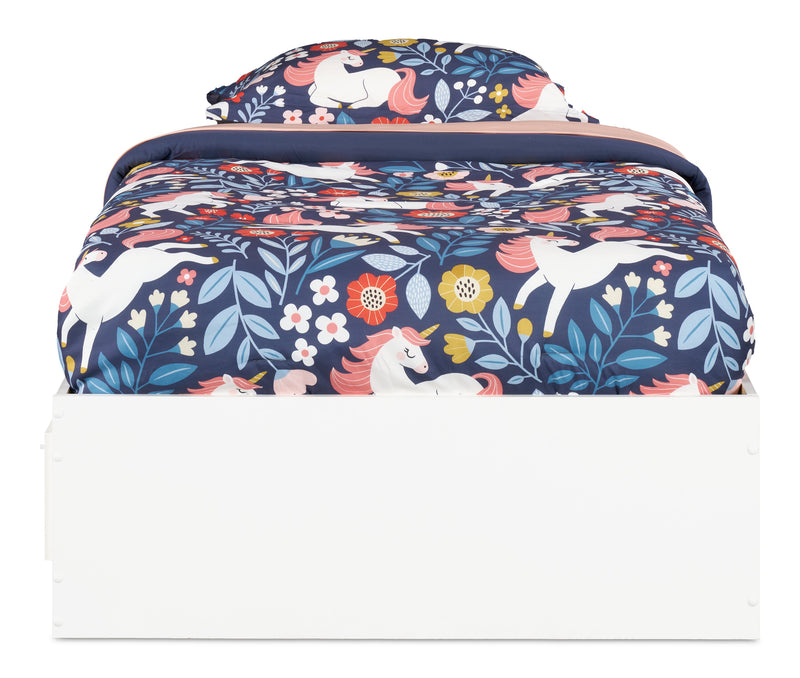 Lit matelot Riley avec 3 tiroirs de rangement pour enfants, fabriqué au Canada, blanc - format lit simple