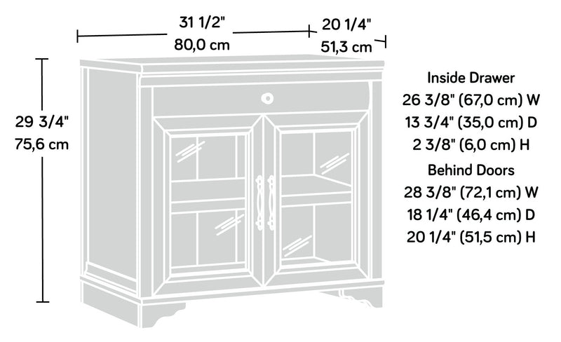 Armoire de rangement Rollingwood de 31,5 po de qualité commerciale avec tiroir - chêne brossé