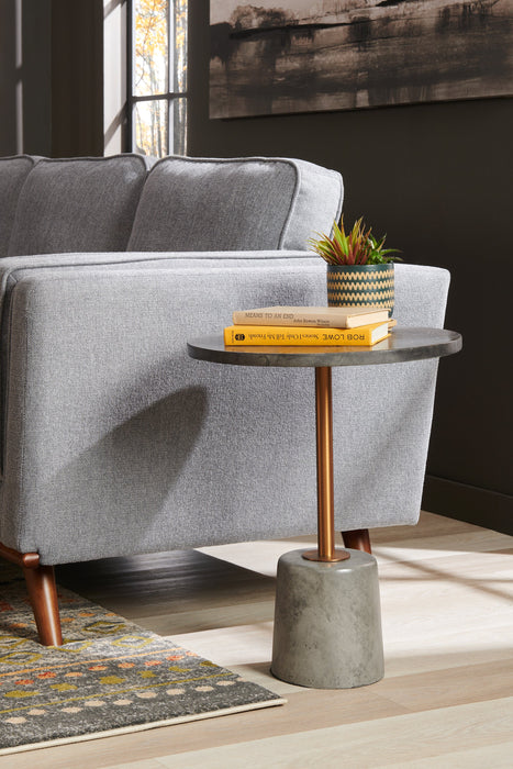 Table d'appoint Rosalee de 18 po - dessus et base en ciment gris