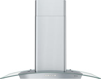 Hotte de cuisinière courbée Brisas par Zephyr de 30 po en verre - acier inoxydable - BML-E30CG