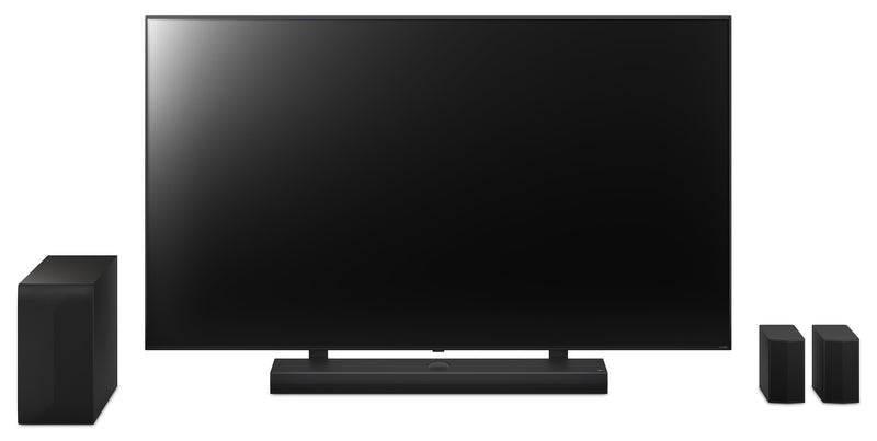 Barre de son LG à 5.1.1 canaux avec Bluetooth, Dolby AtmosMD, DTS:X, haut-parleurs arrière et caisson d’extrêmes graves sans fil (S70TR.ACANLLK)